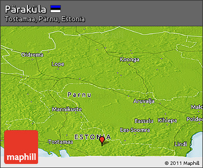 Physical Panoramic Map of Päraküla