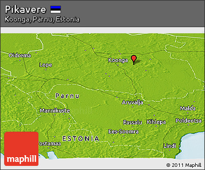 Physical Panoramic Map of Pikavere