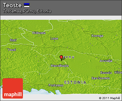 Physical Panoramic Map of Teoste