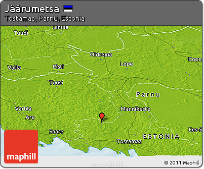 Physical Panoramic Map of Jäärumetsa