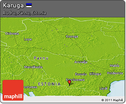 Physical Panoramic Map of Karuga