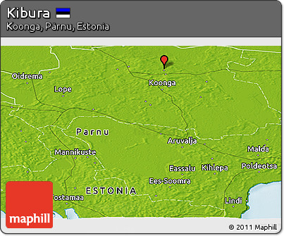 Physical Panoramic Map of Kibura