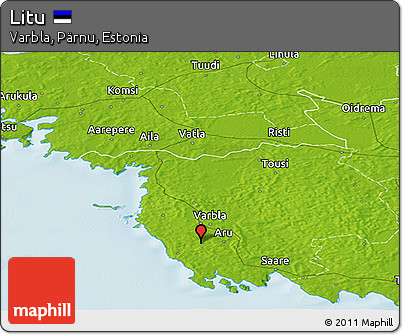Physical Panoramic Map of Litu
