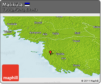 Physical Panoramic Map of Mäliküla