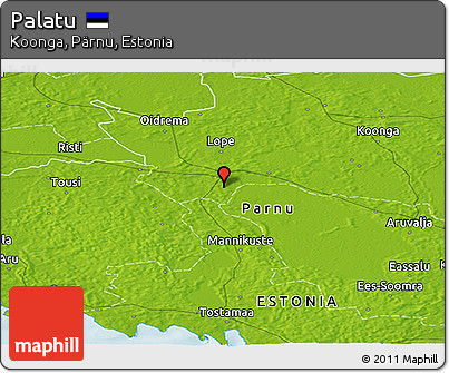 Physical Panoramic Map of Palatu