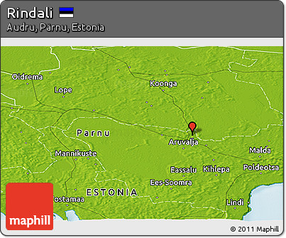 Physical Panoramic Map of Rindali