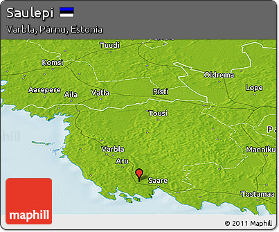 Physical Panoramic Map of Saulepi