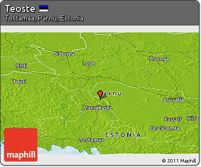 Physical Panoramic Map of Teoste
