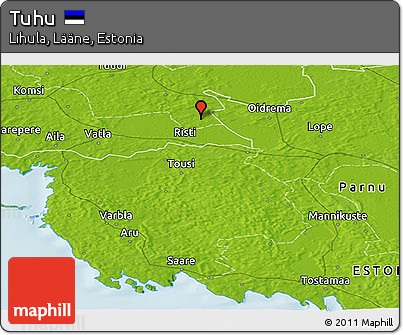 Physical Panoramic Map of Tuhu