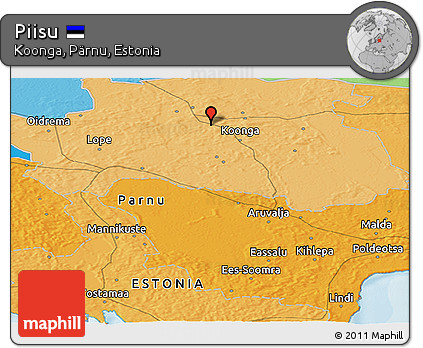 Political Panoramic Map of Piisu
