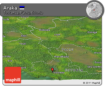 Satellite Panoramic Map of Araka
