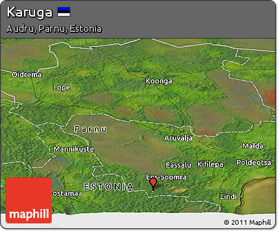 Satellite Panoramic Map of Karuga