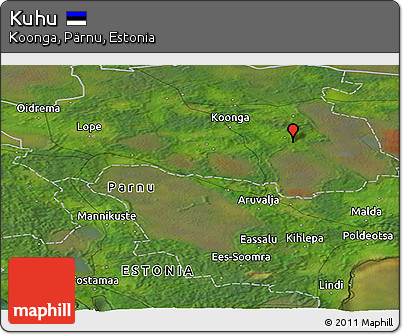 Satellite Panoramic Map of Kuhu