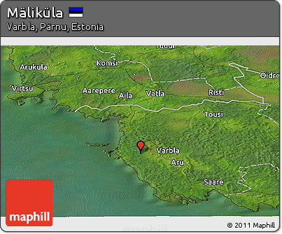 Satellite Panoramic Map of Mäliküla