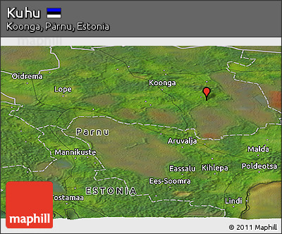 Satellite Panoramic Map of Kuhu