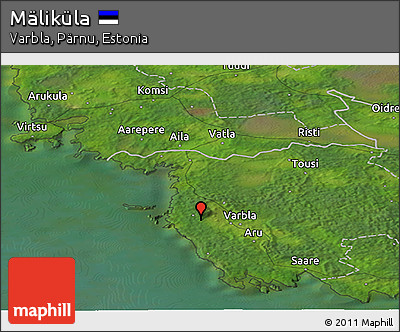 Satellite Panoramic Map of Mäliküla