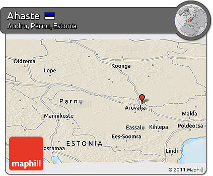 Shaded Relief Panoramic Map of Ahaste
