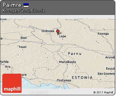 Shaded Relief Panoramic Map of Paimre