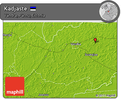 Physical 3D Map of Kadjaste