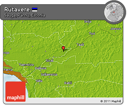 Physical 3D Map of Rütavere