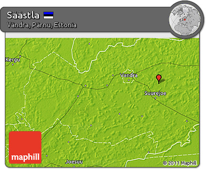 Physical 3D Map of Säästla
