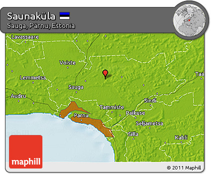 Physical 3D Map of Saunaküla