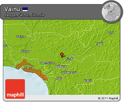 Physical 3D Map of Vainu