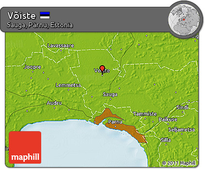 Physical 3D Map of Võiste