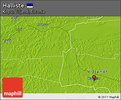 Physical 3D Map of Halliste