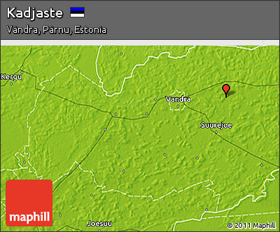 Physical 3D Map of Kadjaste