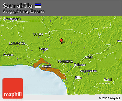 Physical 3D Map of Saunaküla