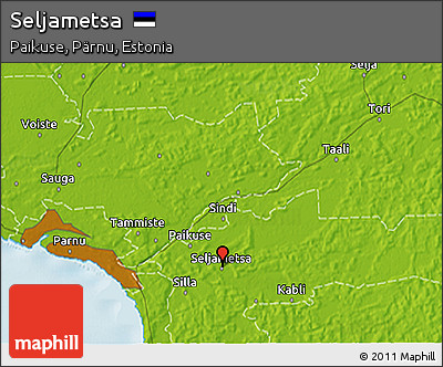 Physical 3D Map of Seljametsa