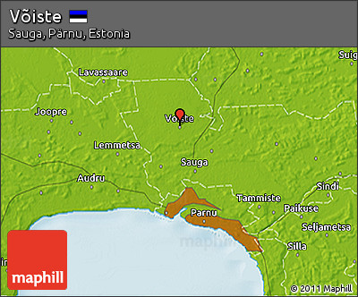 Physical 3D Map of Võiste