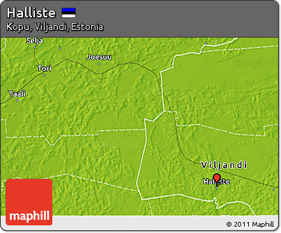 Physical 3D Map of Halliste