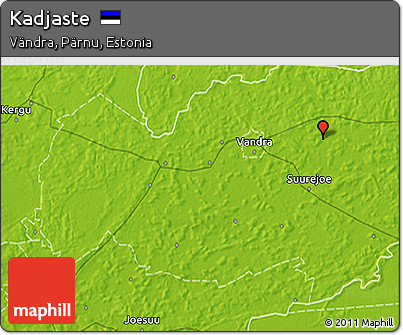 Physical 3D Map of Kadjaste