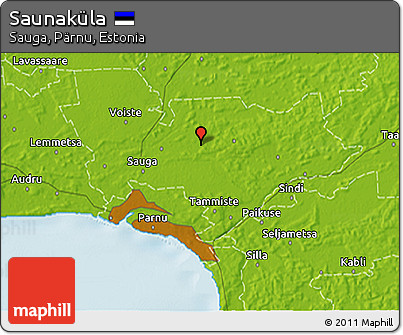 Physical 3D Map of Saunaküla