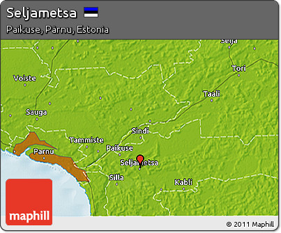 Physical 3D Map of Seljametsa