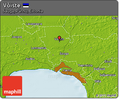 Physical 3D Map of Võiste