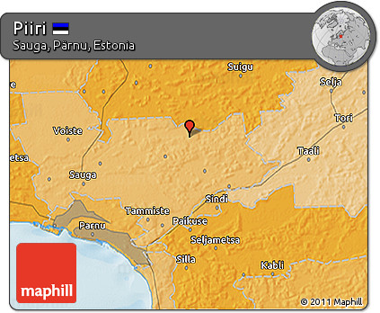Political 3D Map of Piiri