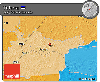 Political 3D Map of Tohera