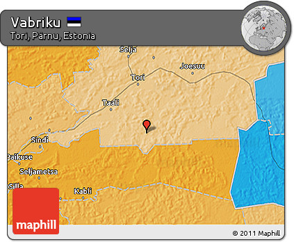 Political 3D Map of Vabriku