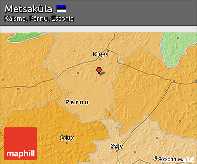 Political 3D Map of Metsaküla