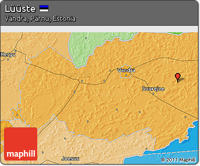 Political 3D Map of Lüüste