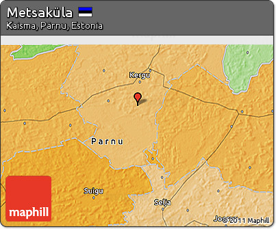Political 3D Map of Metsaküla