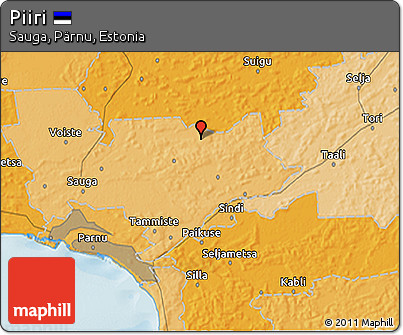 Political 3D Map of Piiri