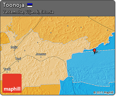 Political 3D Map of Toonoja