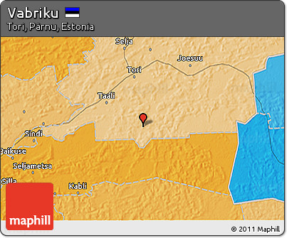 Political 3D Map of Vabriku
