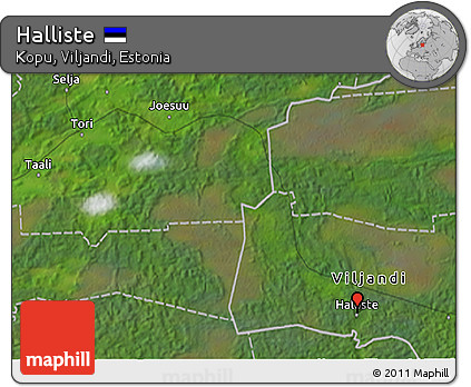 Satellite 3D Map of Halliste