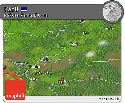 Satellite 3D Map of Kabli