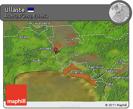 Satellite 3D Map of Ullaste